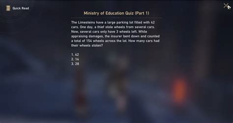 Honkai Star Rail: All Ministry of Education Quiz answers